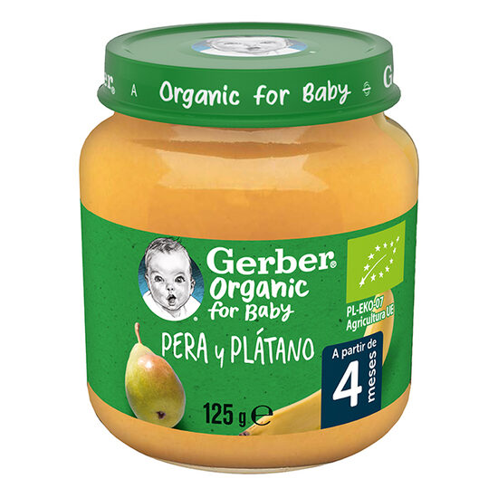 Tarrito de pera y plátanio eco 125 g